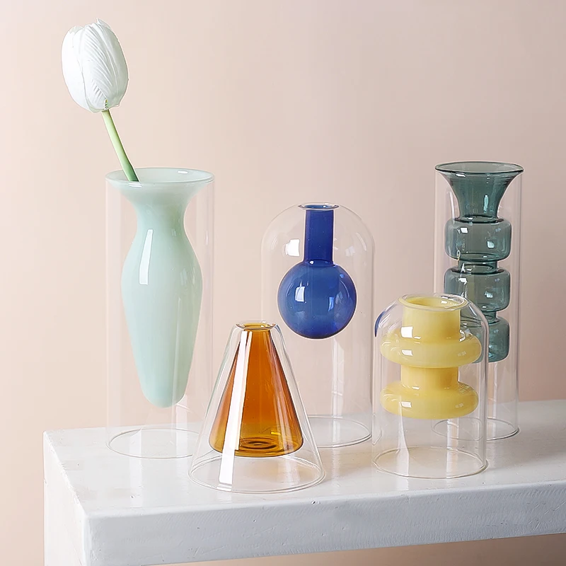 Propagation Station Vase - Decorative Double Wall Borosilicate Flower Vase