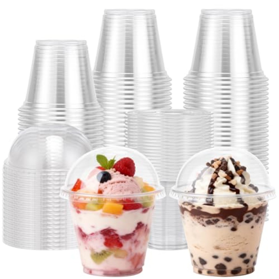 200 Pack 9 oz Clear Plastic Cu - Plastic Dome Clear avaliação e preço