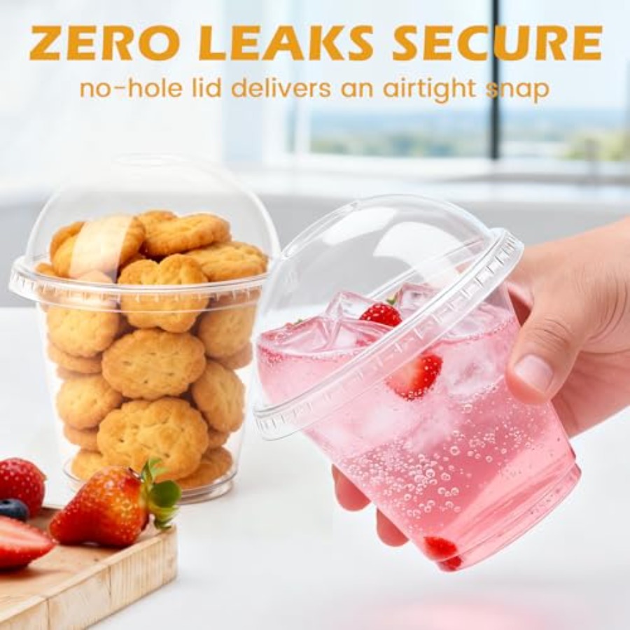 200 Pack 9 oz Clear Plastic Cu - Plastic Dome Clear avaliação e preço