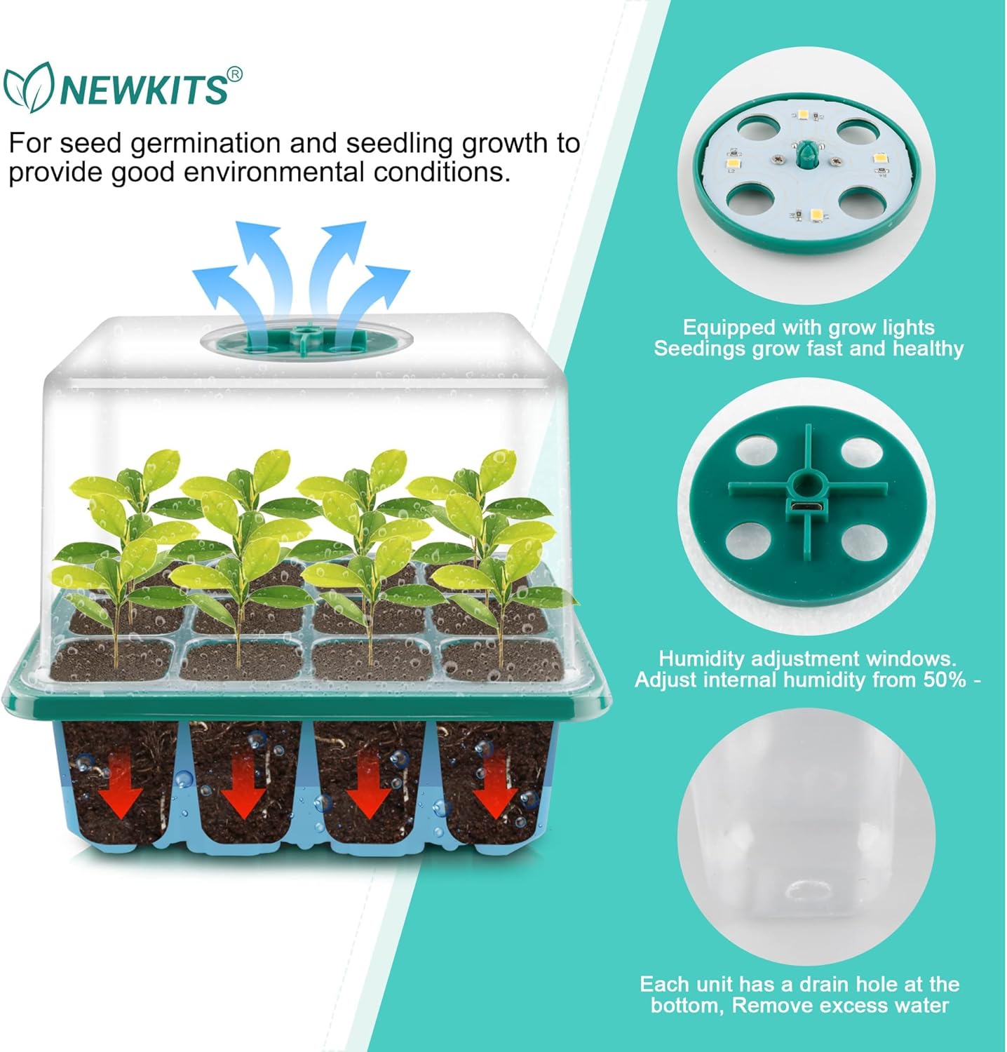 Seed Starter Tray with Grow Li - Humidity Dome Kit avaliação e preço