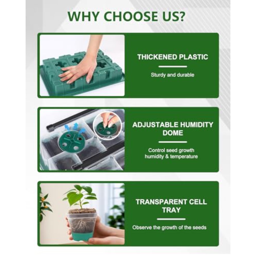 Seed Starter Kit with Grow Lig - Humidity Dome Kit avaliação e preço