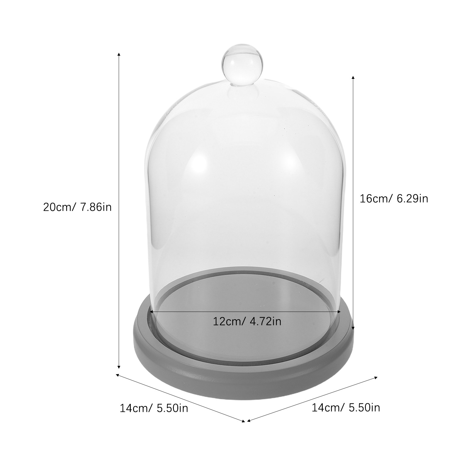 Glass Dome Cloche Clear Bell J - Plastic Dome Clear avaliação e preço