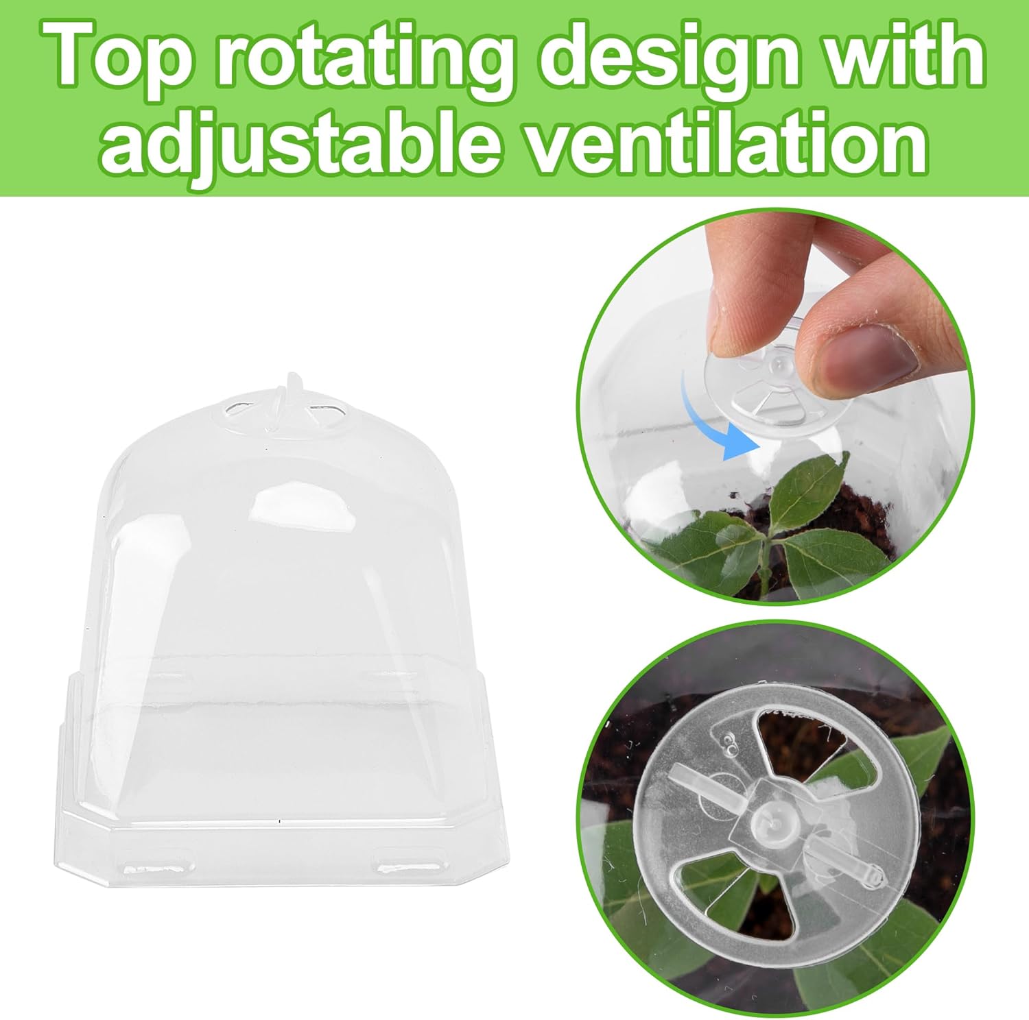 10 PCS Clear Plant Nursery Pot - Plastic Dome Clear avaliação e preço