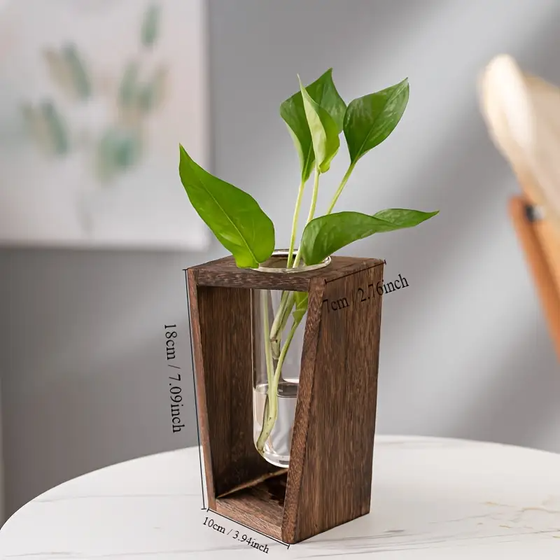 Modern Wood Propagation Vase - - Propagation Station Vase avaliação e preço