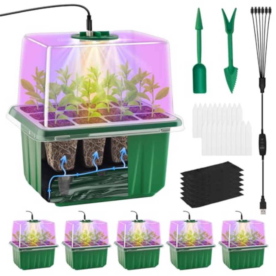 Seed Starter Tray with Light 6 - Humidity Dome Kit avaliação e preço