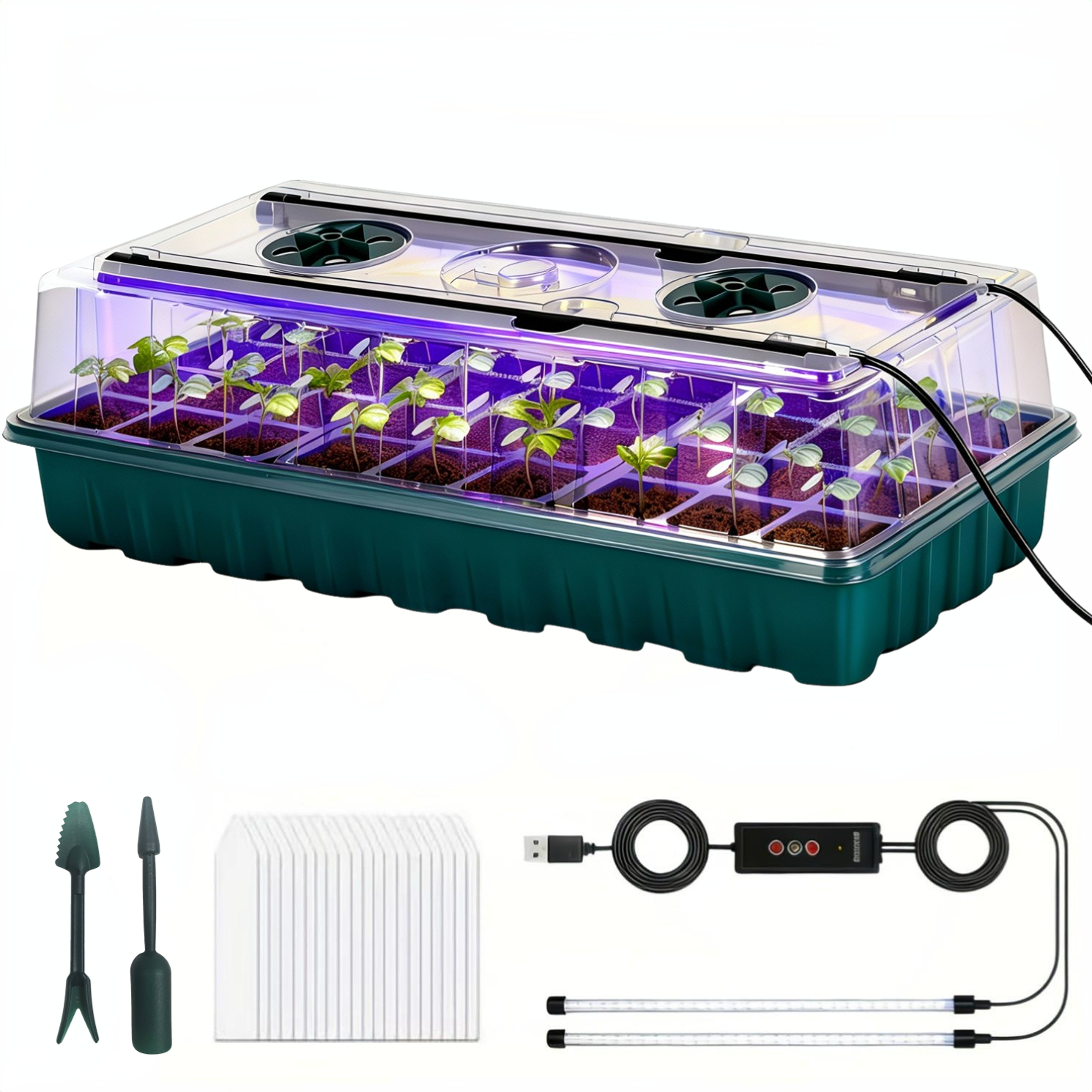 36-Cell Seed Starter Tray w/ G - Humidity Dome Kit avaliação e preço