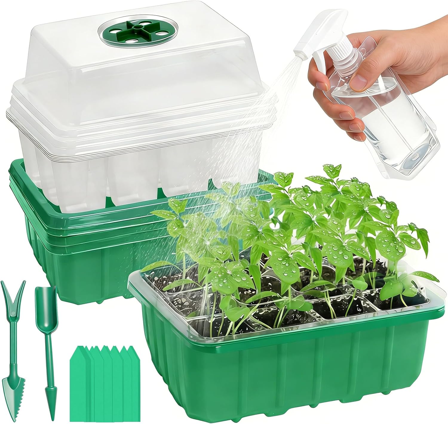 5-Pack Seed Starter Tray Kit w - Humidity Dome Kit avaliação e preço