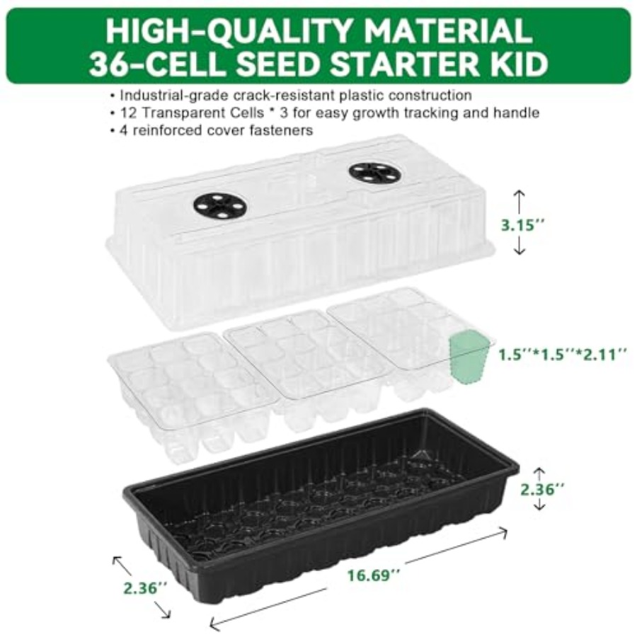 Seed Starter Tray with Grow Li - Humidity Dome Kit avaliação e preço