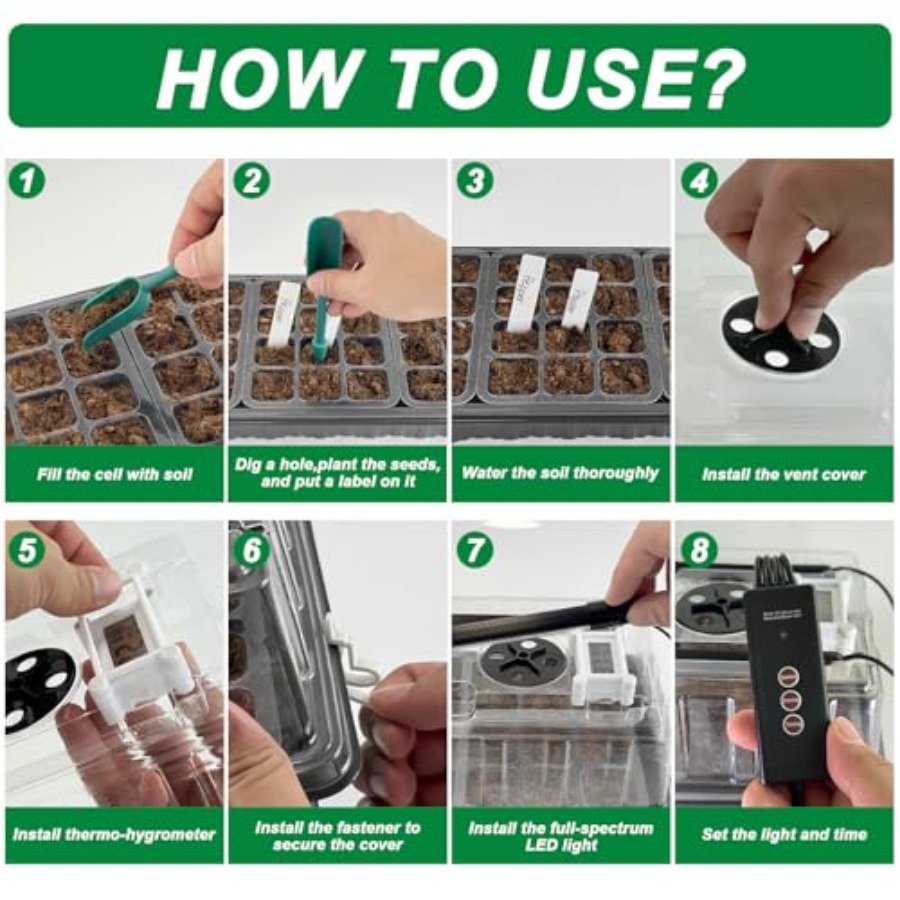 Seed Starter Tray with Grow Li - Humidity Dome Kit avaliação e preço