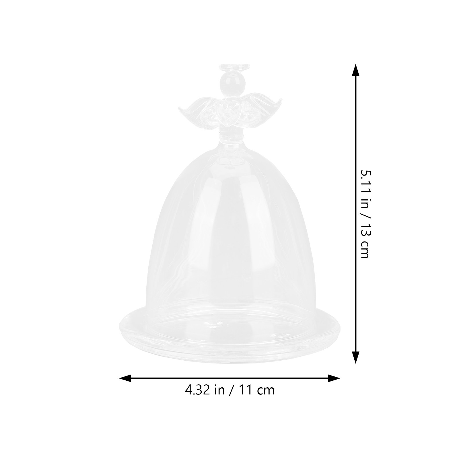 Angel Shaped Glass Dome Preser - Plastic Dome Clear avaliação e preço