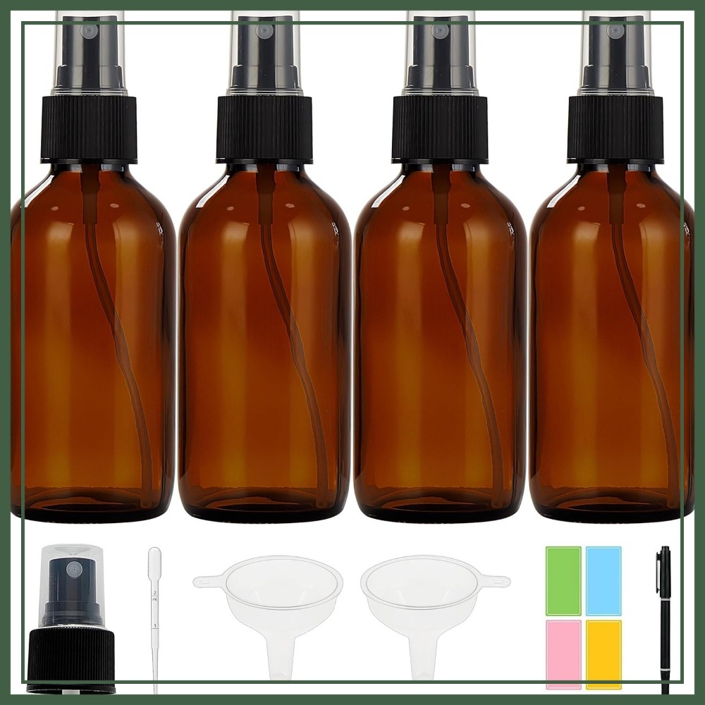 4 oz Amber Glass Spray Bottles - Misting Bottle Fine avaliação e preço