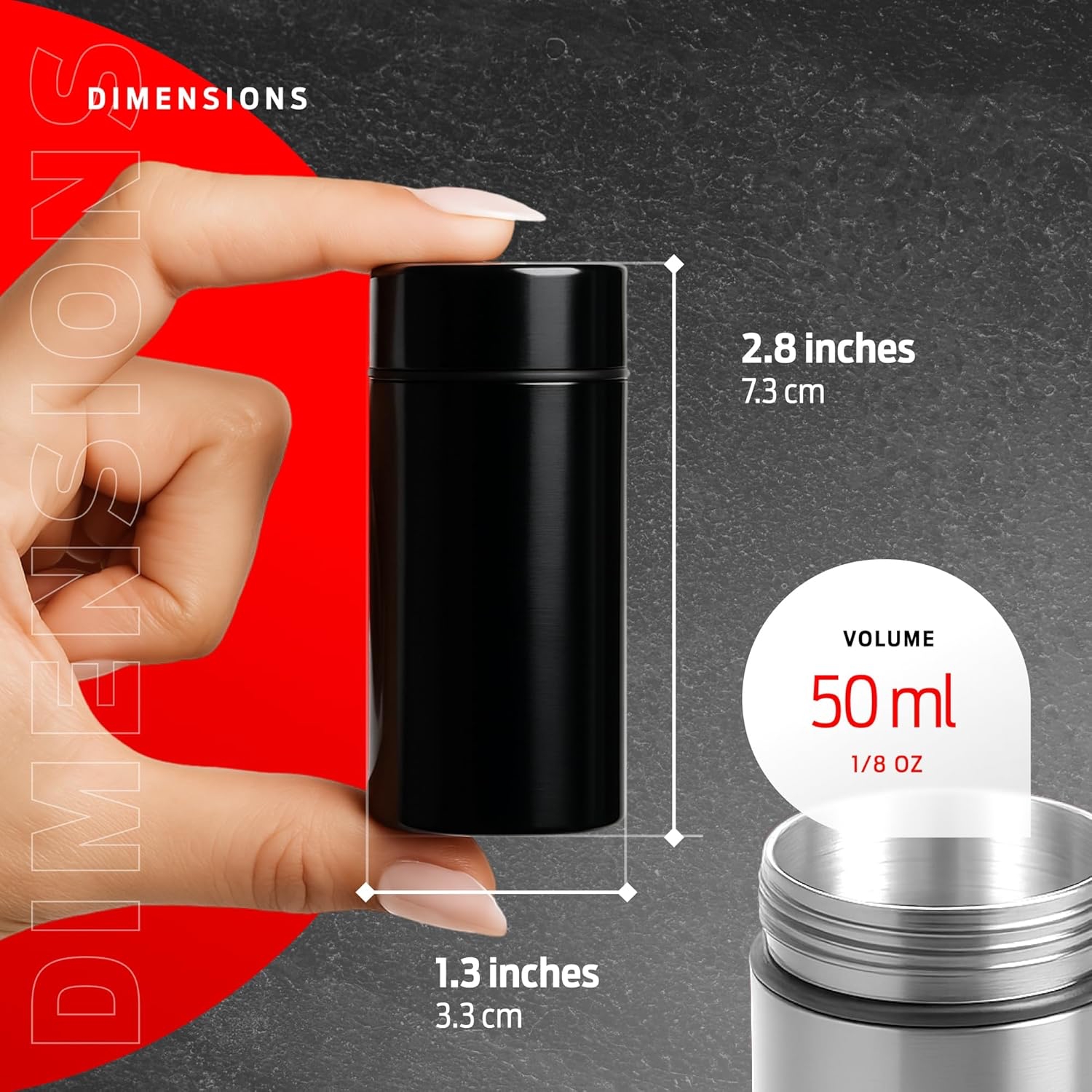 50ml Smell Proof Aluminum Jar  - Misting Bottle Fine avaliação e preço