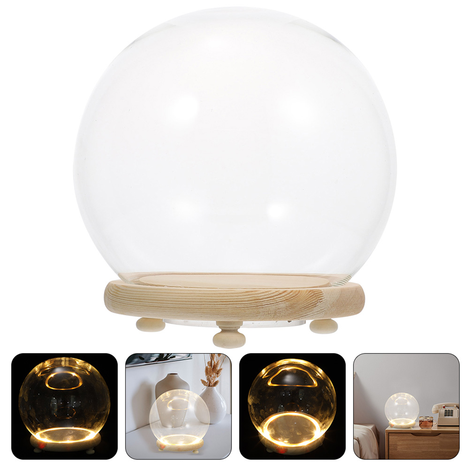 Eternal Flower Glass Cover Cle - Plastic Dome Clear avaliação e preço