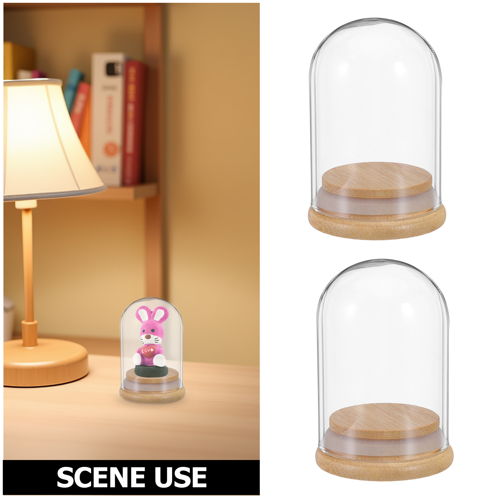 6Pcs Clear Glass Cloche Dome D - Plastic Dome Clear avaliação e preço