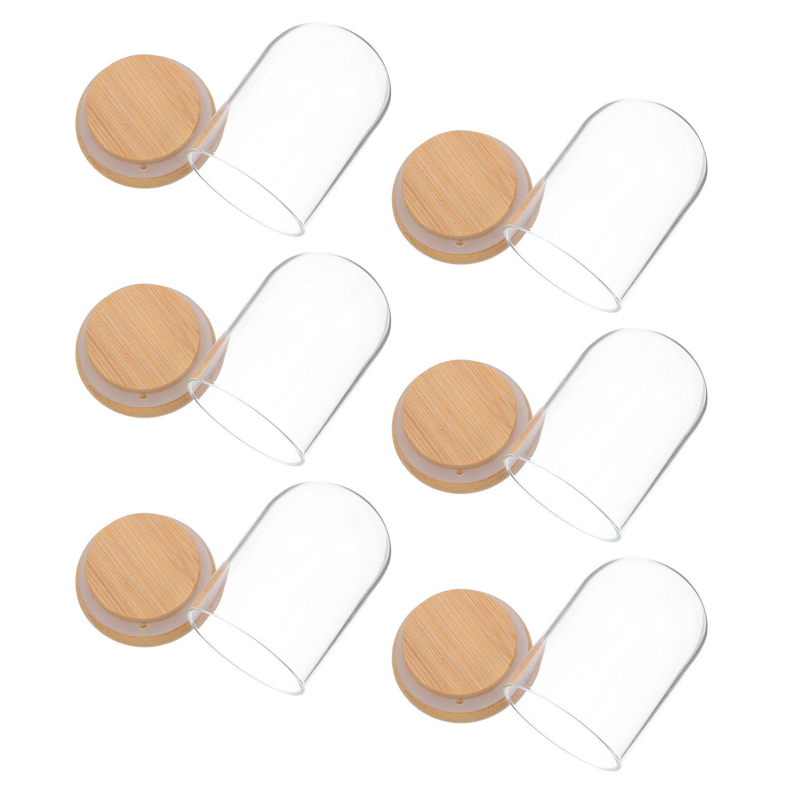 6Pcs Clear Glass Cloche Dome D - Plastic Dome Clear avaliação e preço