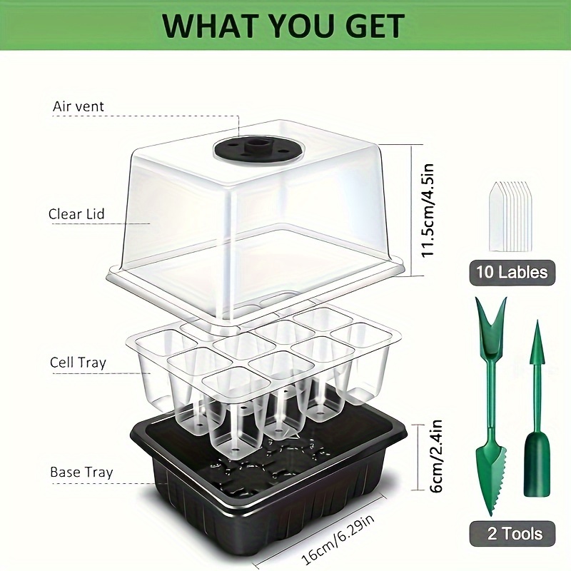 Seedling Starter Kit 1/2/3 Set - Humidity Dome Kit avaliação e preço