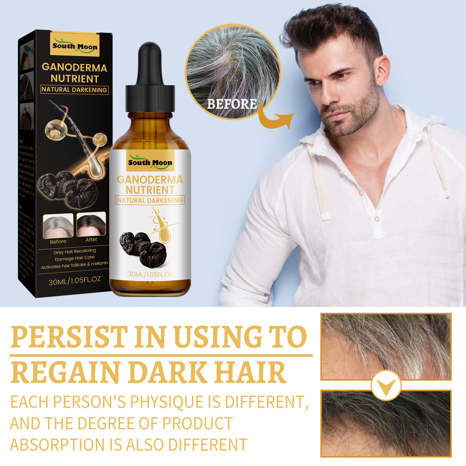 Black Ganoderma Lucidum Hair L - Root Stimulator Liquid avaliação e preço