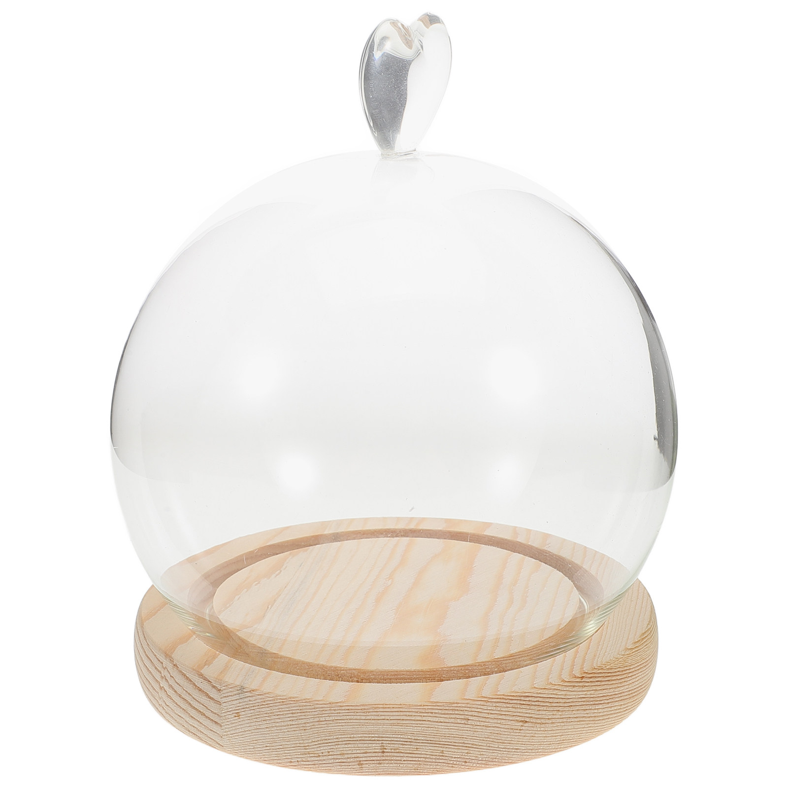 1Set Glass Dome Cloche Heart S - Plastic Dome Clear avaliação e preço