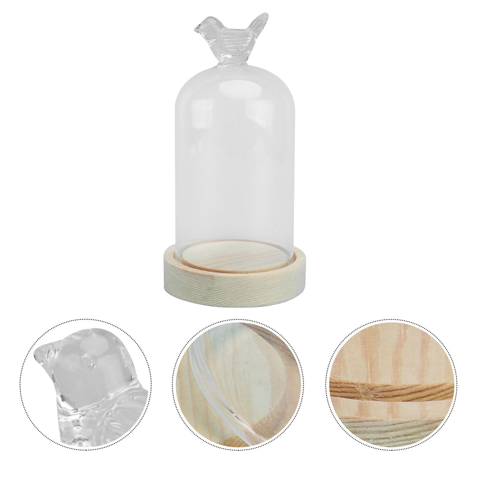 1Pcs Glass Display Cover Clear - Plastic Dome Clear avaliação e preço