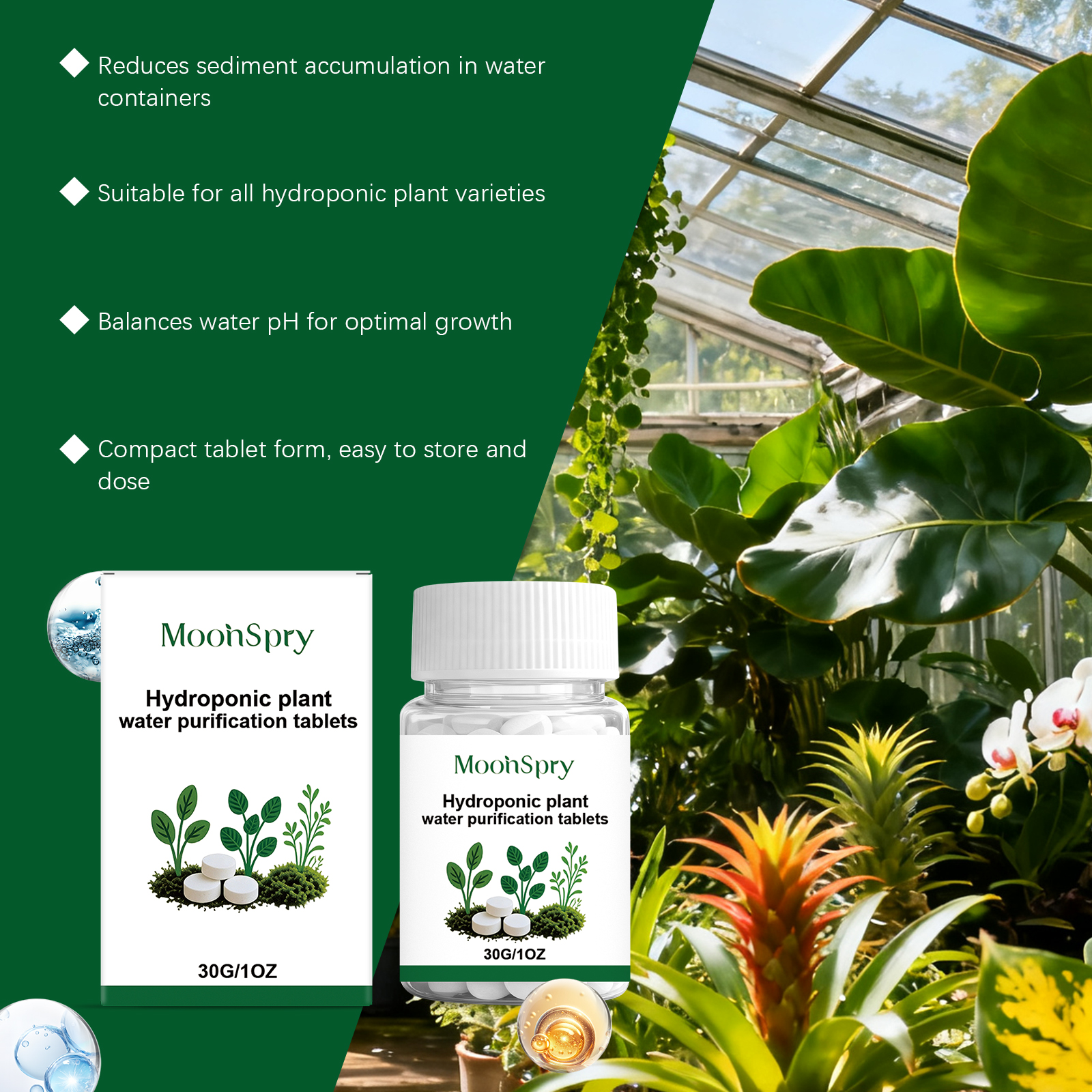 Moonspry Hydroponic Water Puri - Rooting Hormone Powder avaliação e preço