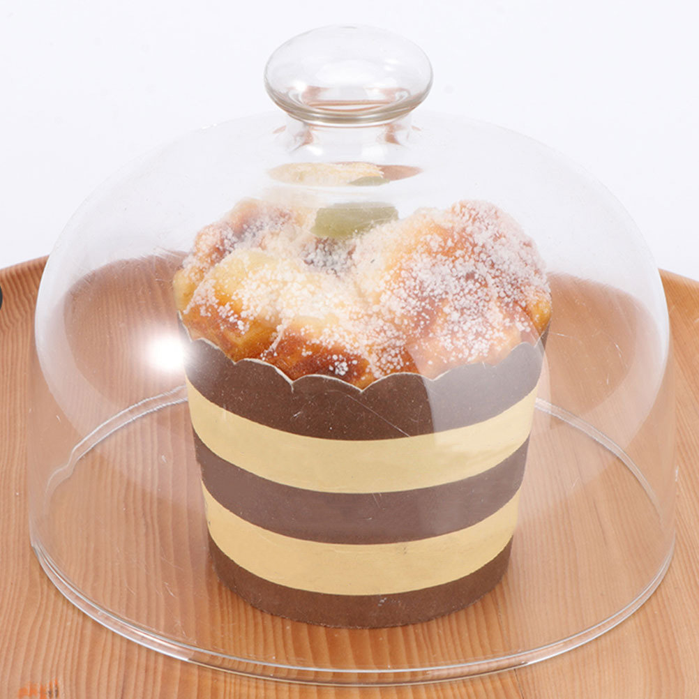 2Pcs Transparent Glass Cake Do - Plastic Dome Clear avaliação e preço