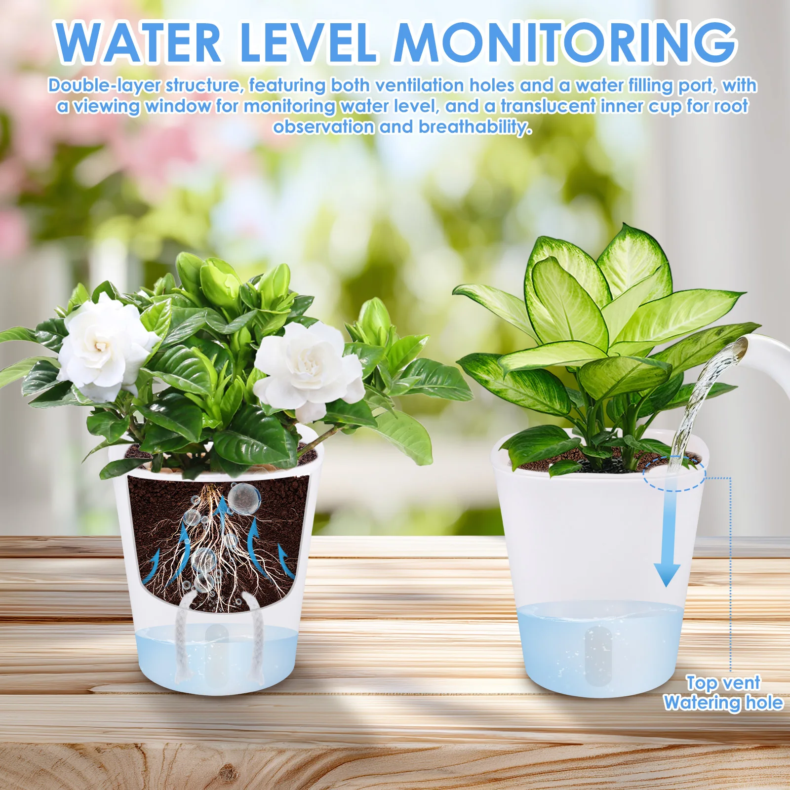 10 Pcs Self Watering Planter L - Self Watering Insert avaliação e preço