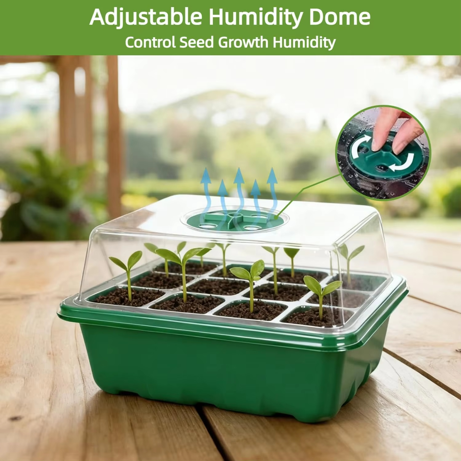 3Pcs Seed Starter Tray Mini Gr - Humidity Dome Kit avaliação e preço