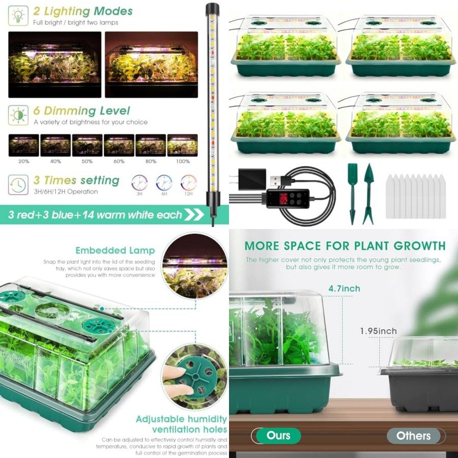Seed Starter Tray with Grow Li - Humidity Dome Kit avaliação e preço