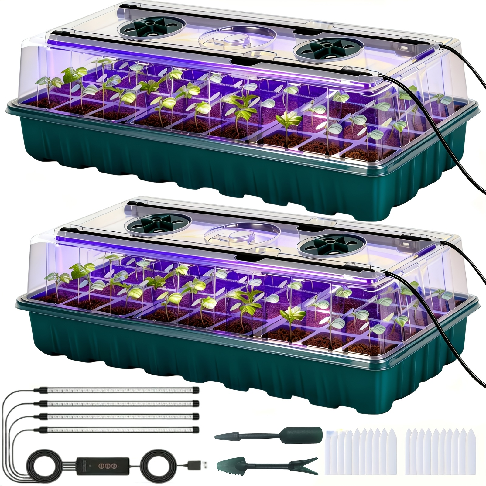 2PCS 72-Cell Seed Growing Kit  - Humidity Dome Kit avaliação e preço