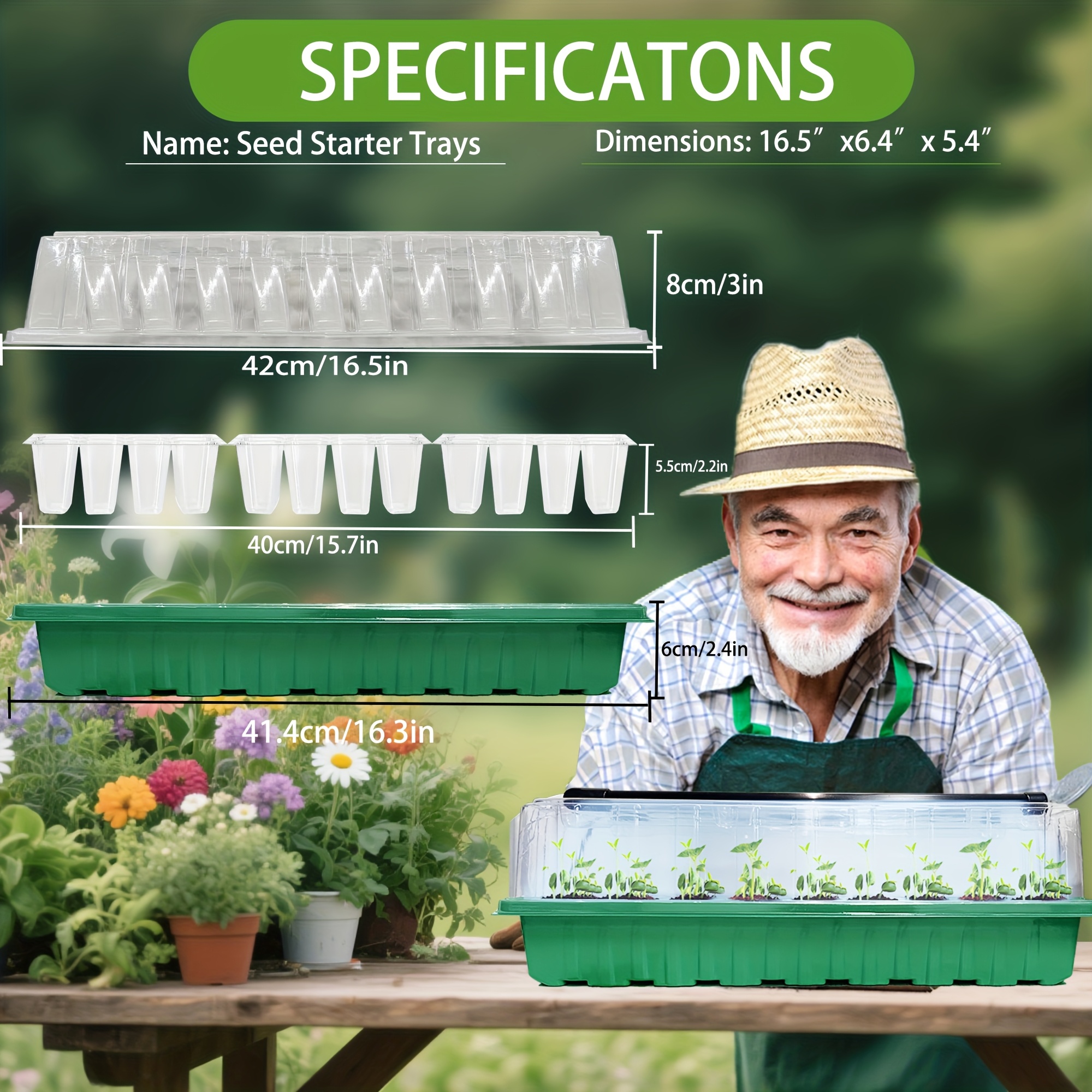 2PCS 72-Cell Seed Growing Kit  - Humidity Dome Kit avaliação e preço
