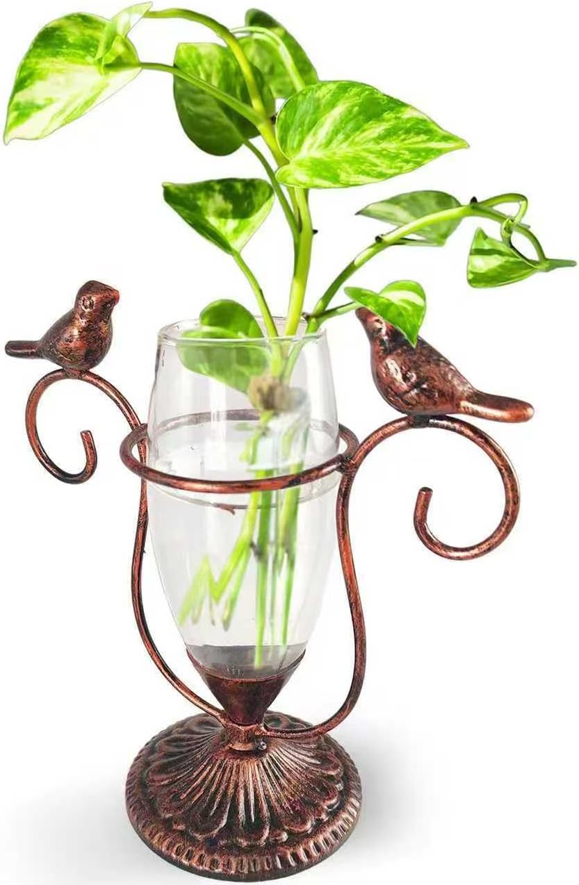 2 Vintage Copper Bird Plant Pr - Propagation Station Vase avaliação e preço